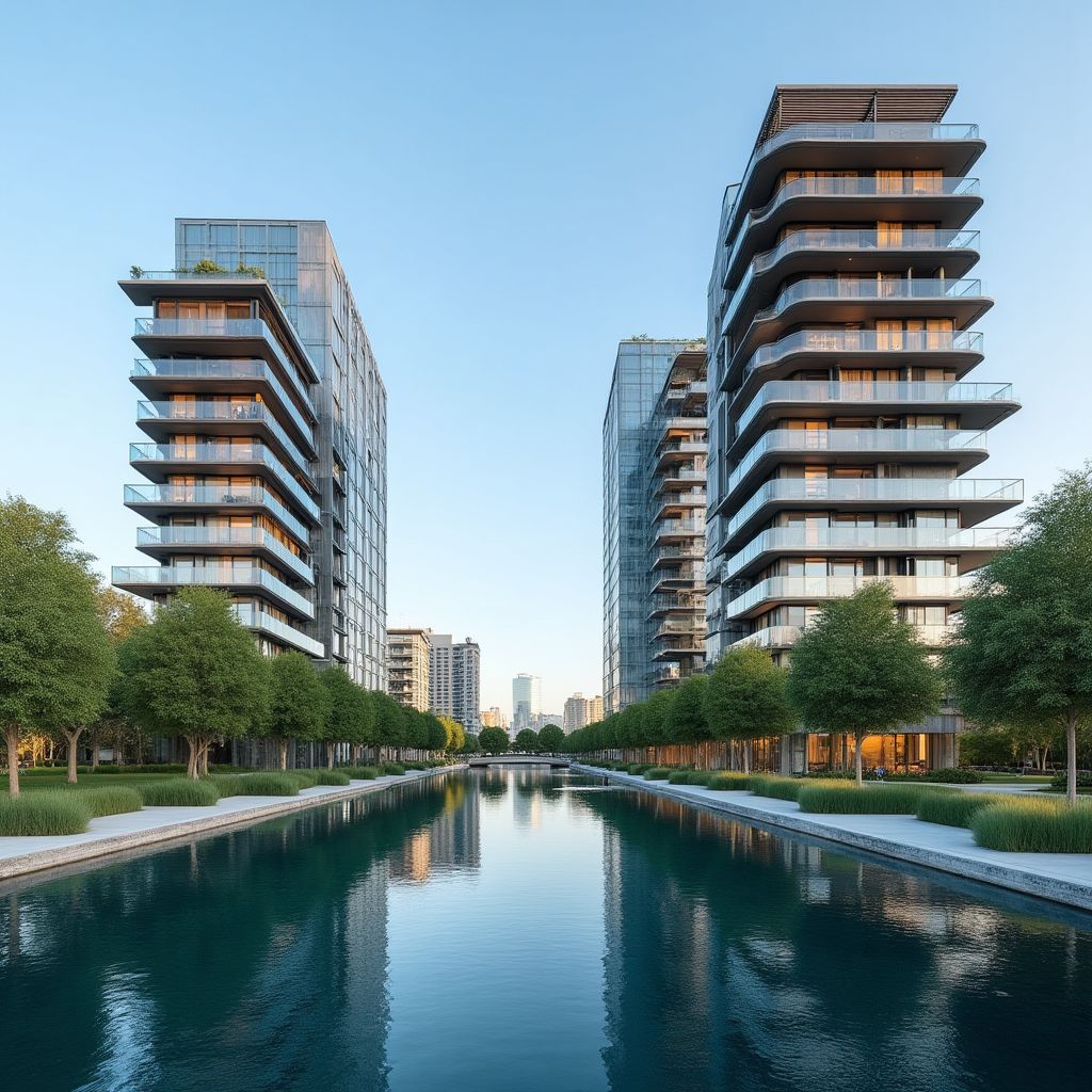 Desarrollo inmobiliario moderno en Puerto Madero, Buenos Aires